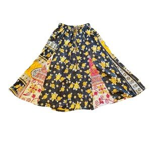 Kantha Maxi Skirt Handmade Boho Patchwork